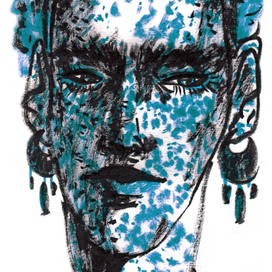 портрет девушки с псориазом