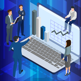 бизнес иллюстрация, изометрия