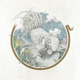 "The Cock and the Pearl". Illustration. Krylov