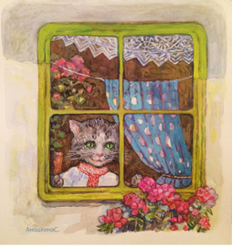" Котик в окошке"   2012