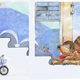 Эскизы книжных разворотов 