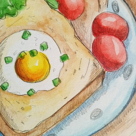 Яичница на завтрак