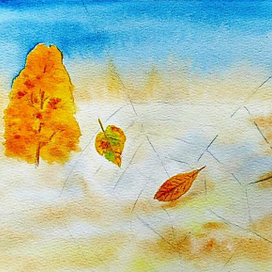 Листья падают в саду