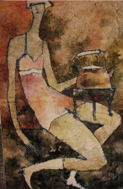 В розовом и с чайником