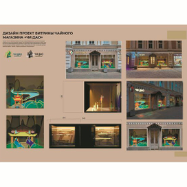 Дизайн проект витрины чайного магазина
