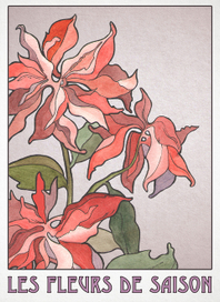 Открытка "Мальвы"