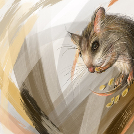 Запасливый мышонок