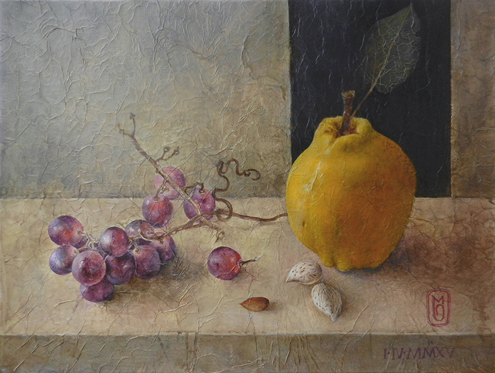 морт с айвой и красным виноградом