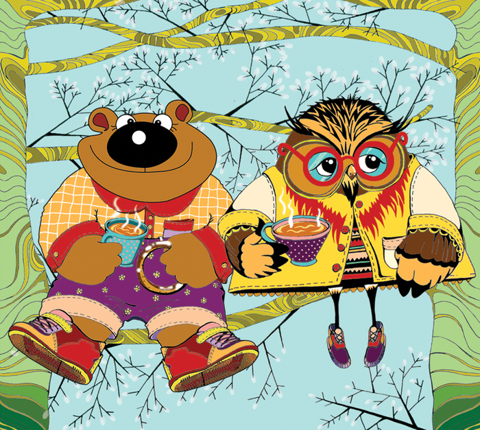 иллюстрации календаря для газеты "Мишутка"