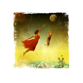 The Moon and The Girl with Dog