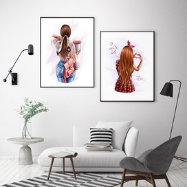 Иллюстрации в интерьере 