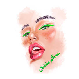 скетч, портрет без овала аватар фейсчарт