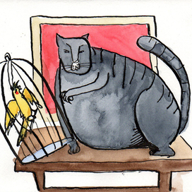 Опасность для попугайчика