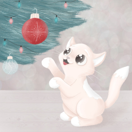 Новогодний котёнок