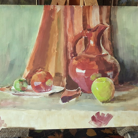 Натюрморт с яблочком 