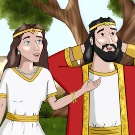 Кадры и фоны из мультфильма "Притча о Царе Соломоне"