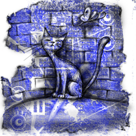 синий кот