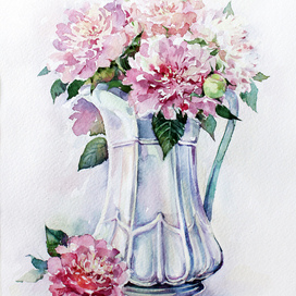 Пионы в кувшине