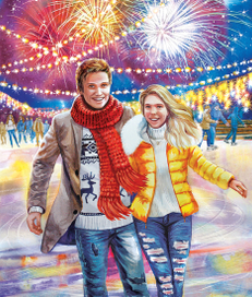 Русский фейерверк. На катке.