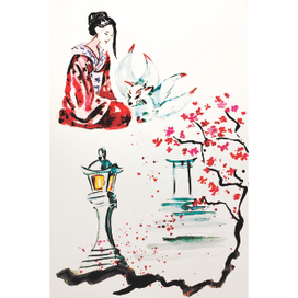 "Фонарь и лепестки"