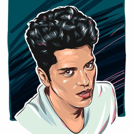 Бруно Марс — векторный портрет