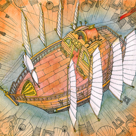 Летающий корабль Атлантиды эпохи правления династии Толтеков №2