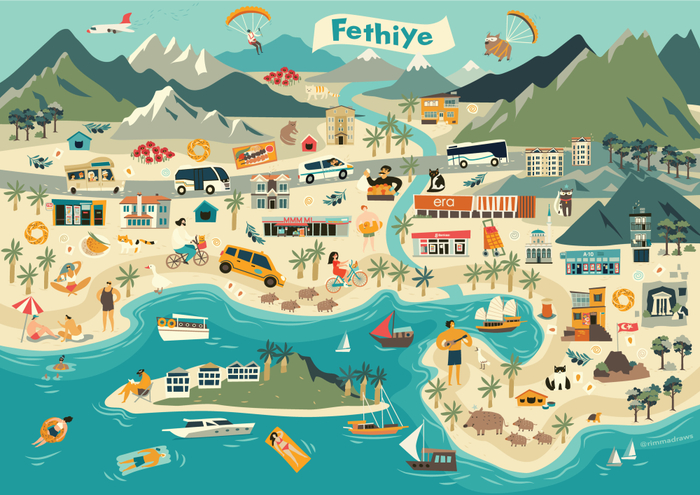 Абстрактная карта Фетхие