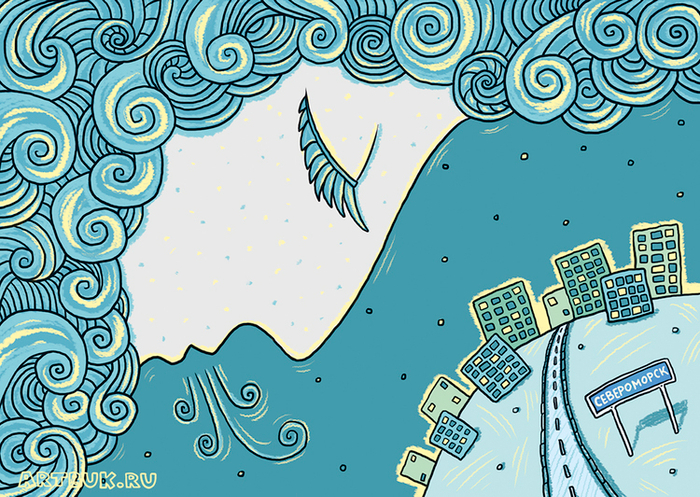 открытка "полярная ночь"