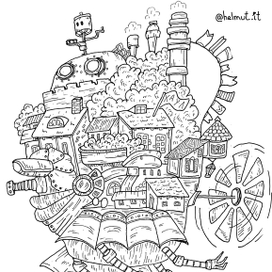 Раскраска-Антистресс «Ходячий замок Хаула»