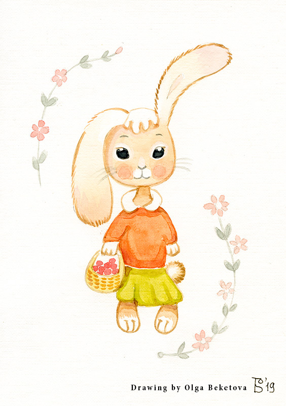 Зайка с ягодами