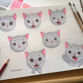 Эмоциональный котик