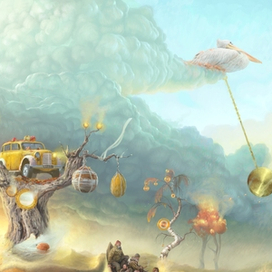 Пеликан, маятник, часы (фрагмент)