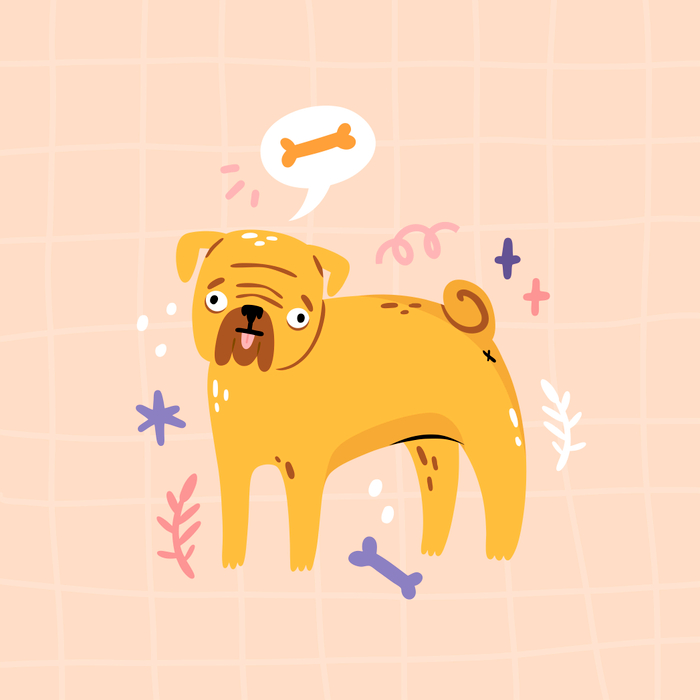 Pug. Vector illustration for Freepik