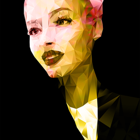 Полигональный градиентный портрет