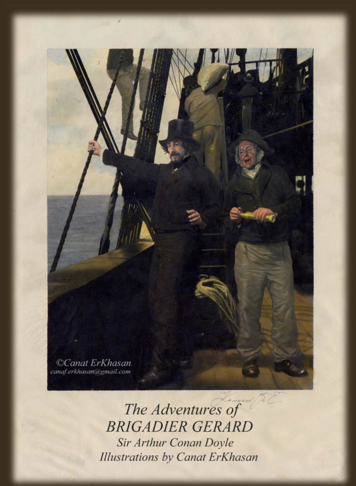 Иллюстрация к книге "Приключения бригадира Жерара" Артур Конан Дойл.