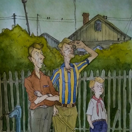 Иллюстрация к рассказу Кот-ворюга К.Г. Паустовского