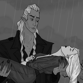 У него на руках