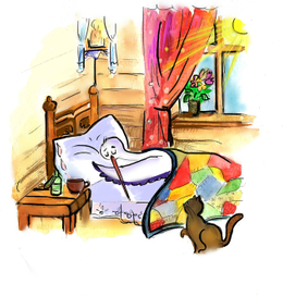 аистёнок болеет