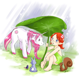 под листком