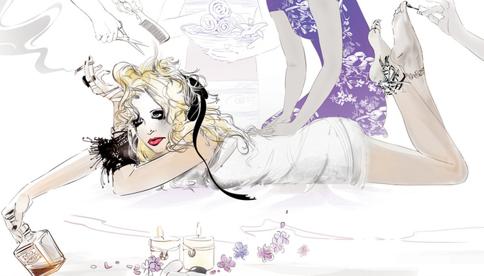 Кортни Лав заливает горе в салоне СПА процедурр