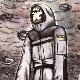 Лётчик Давыдов. Иллюстрация к книге.