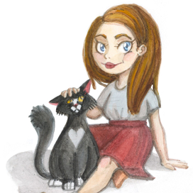 Девочка с кошкой