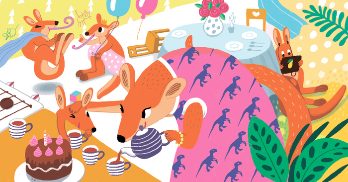 семья кенгуру