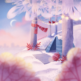 Утро в зимнем лесу