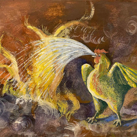 Иллюстрация к сказке "Петушок золотой гребешок и чудо-меленка"