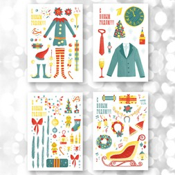 Открытки НОВОГОДНИЕ НАРЯДЫ