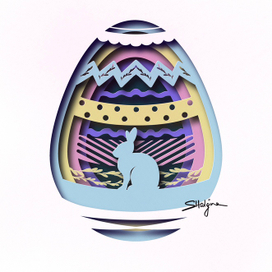 Paper cut egg