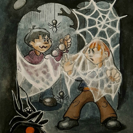 Иллюстрация для Inktober 2025  2. weave (плести)