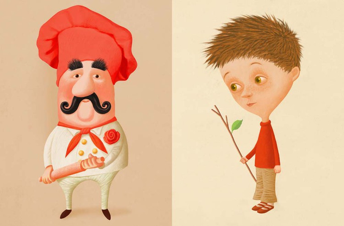 Эскизы персонажей : Тисс Течко, Карр Топляник