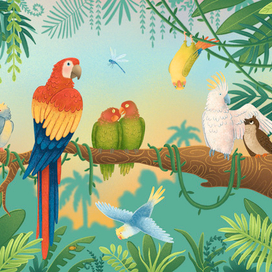 Календарь. Путешествие воробья. Июль